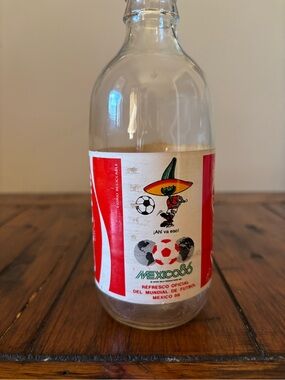 Vintage Coca-Cola Collectable Bottle 1986 Mexico World Cup